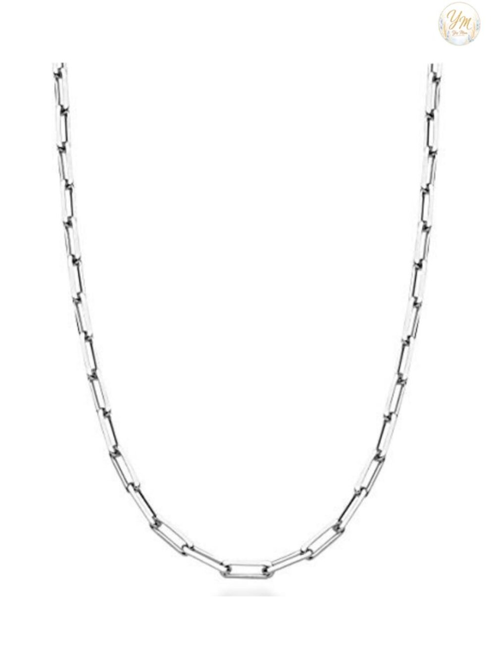 Sterling Silver 3mm Paperclip Necklace 18in Unisex Jewelry